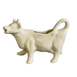 Classic Whiteware Porcelain Ceramic Cow Creamer Country Farm Kitchen